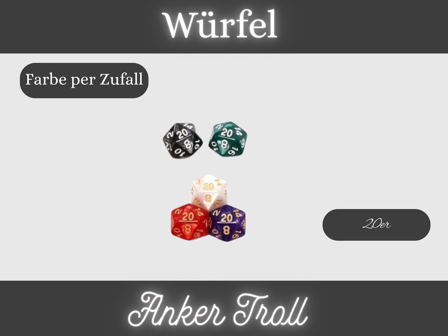 20er Würfel, Spielwürfel