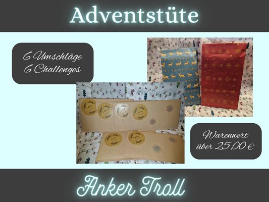 Advents-Tüte, 6 Umschläge für die Adventszeit, Challenges
