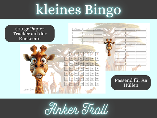 Kleines Giraffen-Bingo