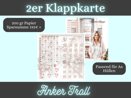 Health Bingo, 2er Klappkarte