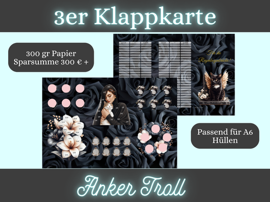 Für die Regenbogenbrücke! Katze, Challenge, 3er Klappkarte, Tierchallenge