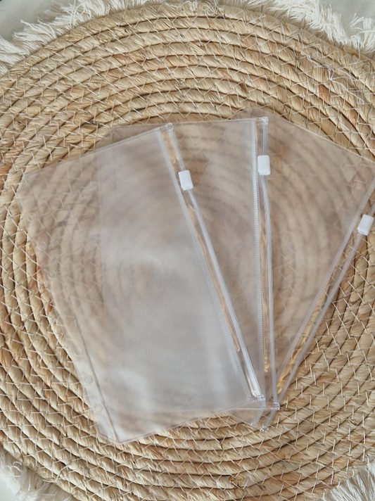 A6 Binder Hüllen, Geldumschlag, Zipperhülle, Dokumentenhülle, zipper
